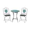 Infinity 3 pc Black Steel Casual Bistro Set HK19024 - alternate 4